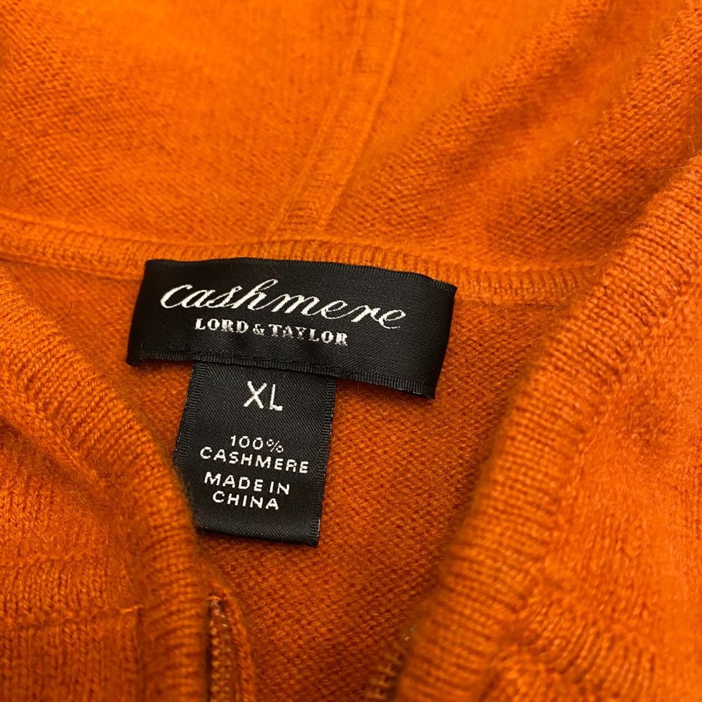 Lord & Taylor Cashmere double zip hoody